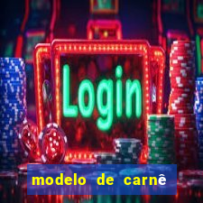 modelo de carnê de pagamento word