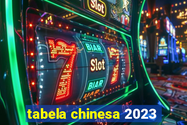 tabela chinesa 2023